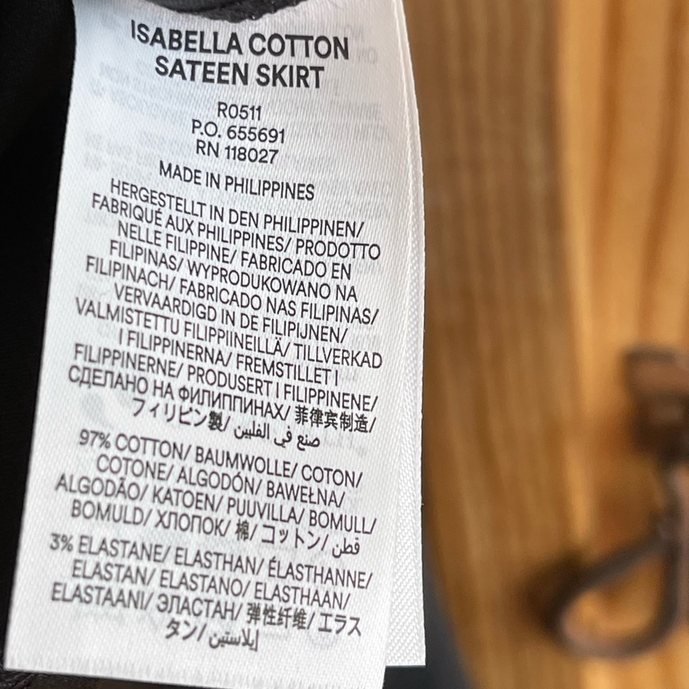 Boden Isabella Cotton Sateen Midi Skirt in Black Size 8 PETITE NWT - Picture 7 of 8